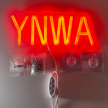 Load image into Gallery viewer, YNWA Red Neon Glow Sign