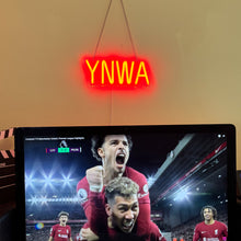 Load image into Gallery viewer, YNWA Red Neon Glow Sign