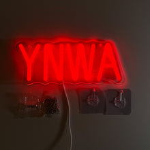 Load image into Gallery viewer, YNWA Red Neon Glow Sign