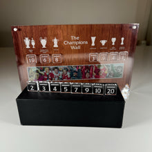 Load image into Gallery viewer, LFC CHAMPIONS WALL DESKTOP REPLICA with Easy Swop Numbers!