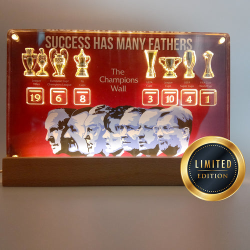 LIMITED EDITION Champions Wall 2.0 with 3D Trophy Replicas!