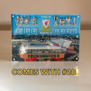 ANFIELD EDITION Champions Wall with 3D Trophy Replicas!