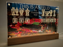 Load image into Gallery viewer, ANFIELD Stadium Champions Wall with 3D Trophy Replicas
