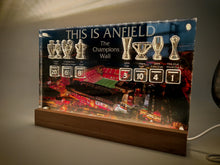 Load image into Gallery viewer, ANFIELD Stadium Champions Wall with 3D Trophy Replicas