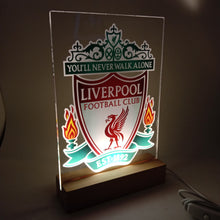 Load image into Gallery viewer, LFC CLUB CREST + EUROPEAN CHAMPIONS  NIGHT LAMP COMBO