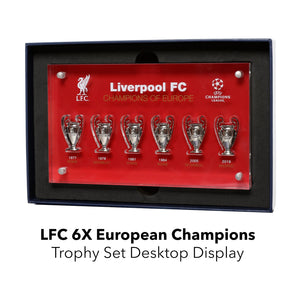 LFC 6X European Champions - Trophy Set Desktop Display
