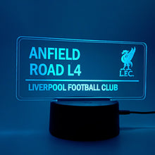 Load image into Gallery viewer, ANFIELD L4 ROAD SIGN ~ LED NIGHT LAMP!