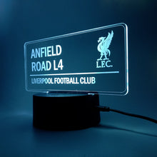 Load image into Gallery viewer, ANFIELD L4 ROAD SIGN ~ LED NIGHT LAMP!