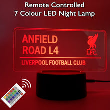 Load image into Gallery viewer, ANFIELD L4 ROAD SIGN ~ LED NIGHT LAMP!