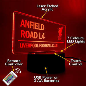 ANFIELD L4 ROAD SIGN ~ LED NIGHT LAMP!