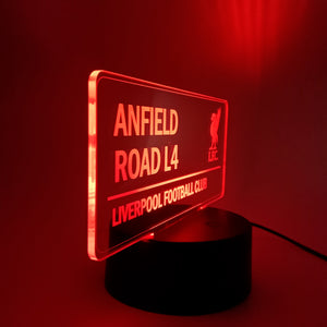 ANFIELD L4 ROAD SIGN ~ LED NIGHT LAMP!