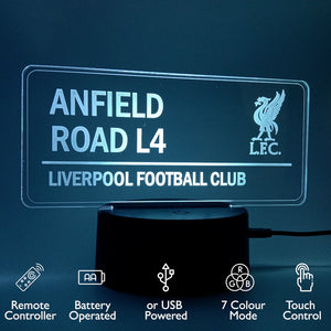 ANFIELD L4 ROAD SIGN ~ LED NIGHT LAMP!