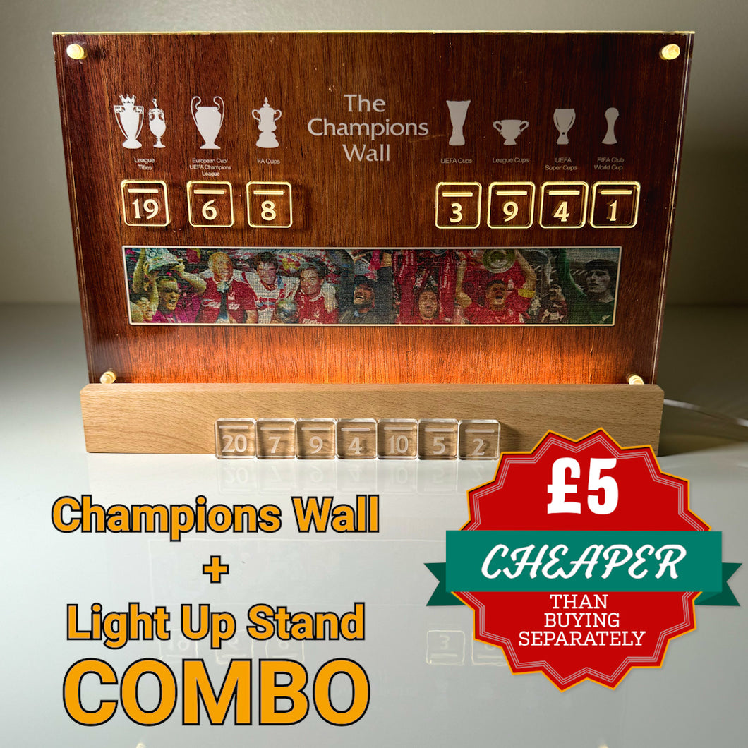 Champions Wall + Light Up Stand COMBO!
