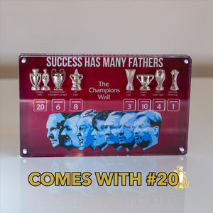 LIMITED EDITION Champions Wall 2.0 with 3D Trophy Replicas!