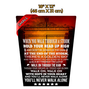 YNWA Lyrics Canvas Art (Framed)