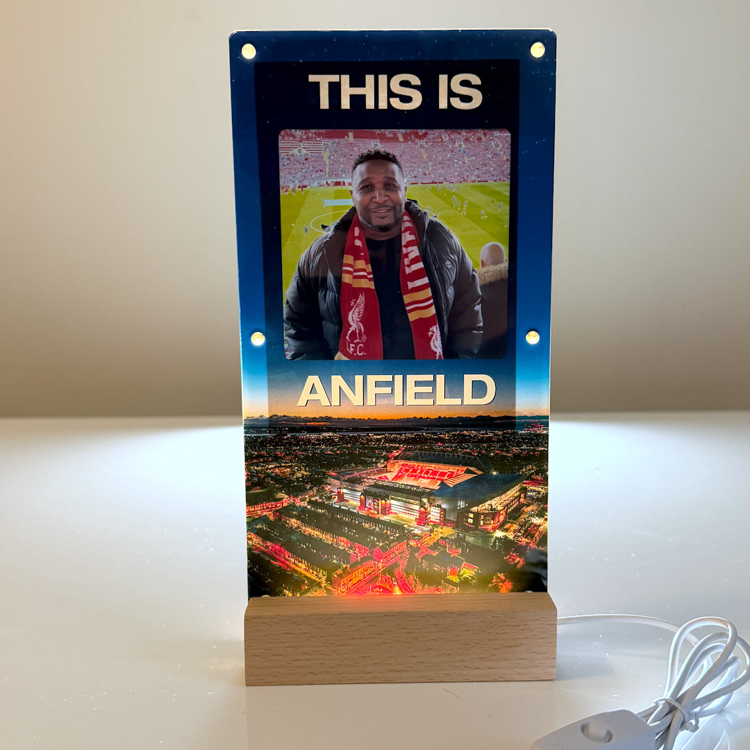 Anfield Personal Memory Frame with Light – Kop Chants