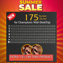 Load image into Gallery viewer, 175 Number Tile Set for CHAMPIONS WALL DESKTOP - 25 Updates for each Trophy!