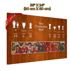 2024 UPDATED Champions Wall Canvas Art (Framed) - LFC