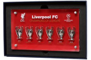 LFC 6X European Champions Trophy Set  +  Champions Wall Desktop Set COMBO!