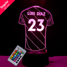 Load image into Gallery viewer, Luis Díaz #23 ~ 3D Night Lamp!